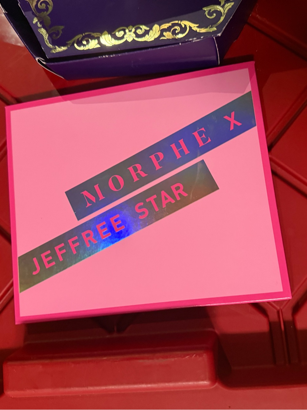 Jeffree Star Pink Holographic Logo Eye Shadow Palette